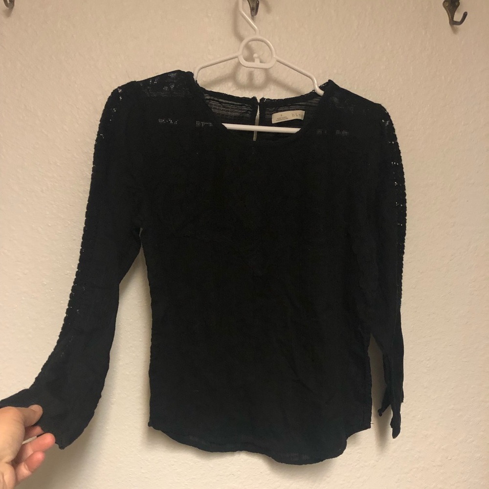 Hinge black lace shirt